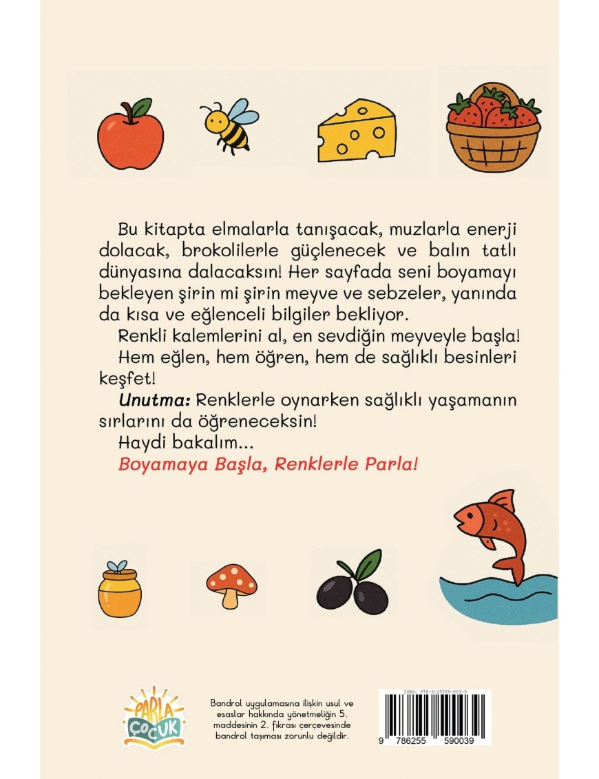 VİTAMİNLİ RENKLER - Boyama Kitabı
