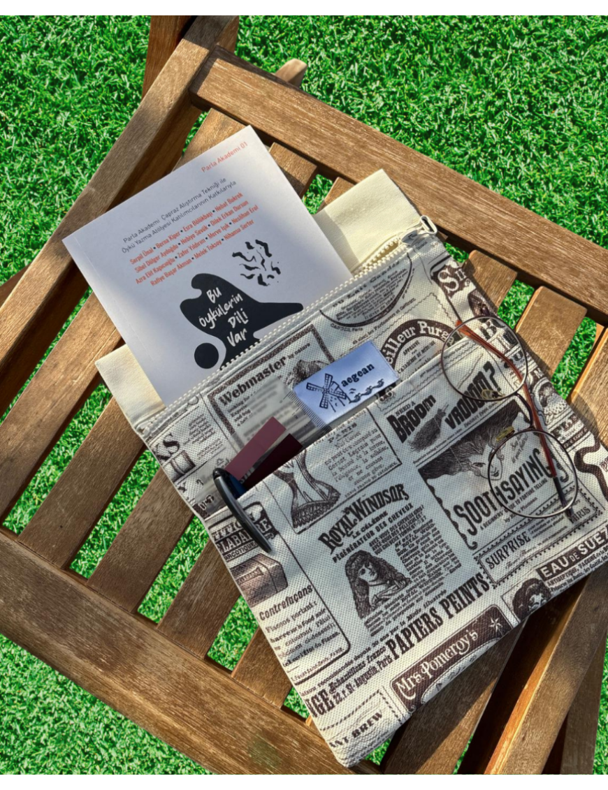 BOOK BAG (Newspaper Pattern)